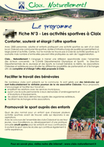 Fiche N°3 - Les activités sportives à Claix - recto