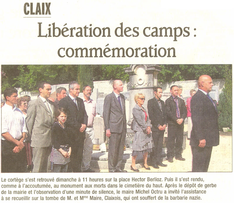 L'article du Dauphiné Libéré du 2 mai 2008