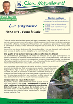 Fiche N°8 - L'eau à Claix - recto