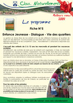 Fiche N°5 - Enfance jeunesse - Dialogue - Vie des quartiers - recto
