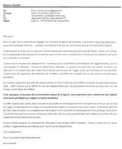 Le mail envoyé au SMTC