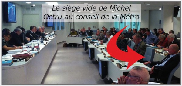 Michel Octru est absent des débats à La Métro