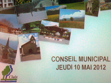 Compte rendu du conseil municipal de Claix du 10 mai 2012