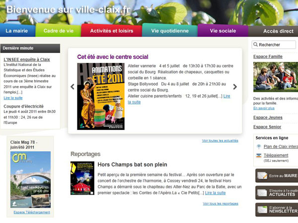 Nouveau site internet de Claix : en progrès mais doit mieux faire !