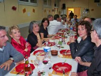 Les participants à la soirée beaujolais de Claix Naturellement